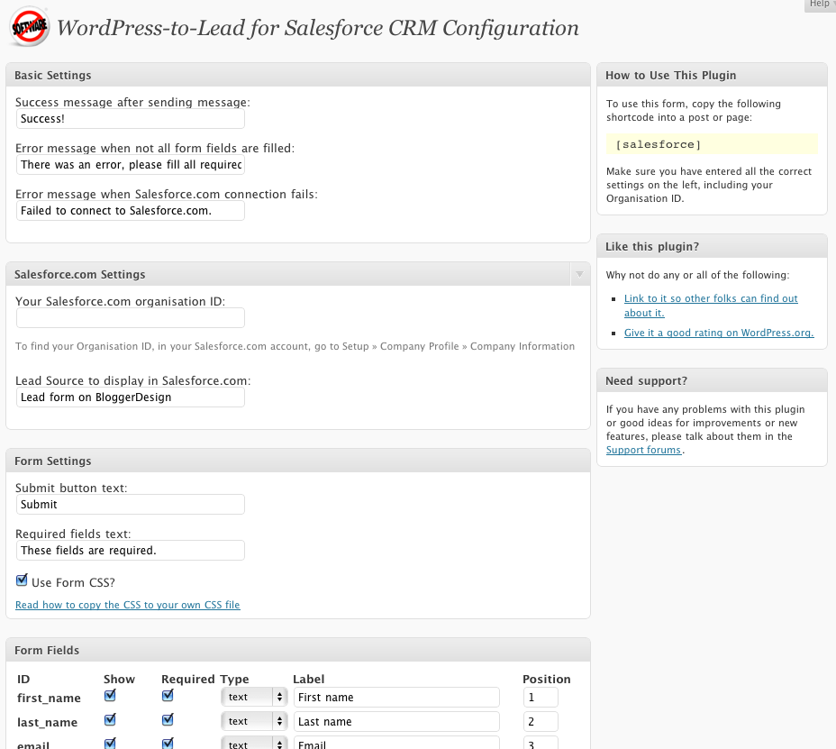 Salesforce-to-WordPress