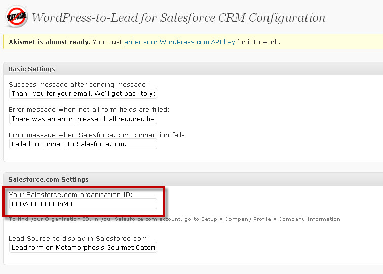 WordPress-to-Lead-Paste-Salesforce-ID