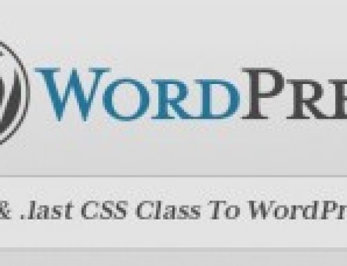 Add .first & .last CSS class to WordPress Navigation Menus