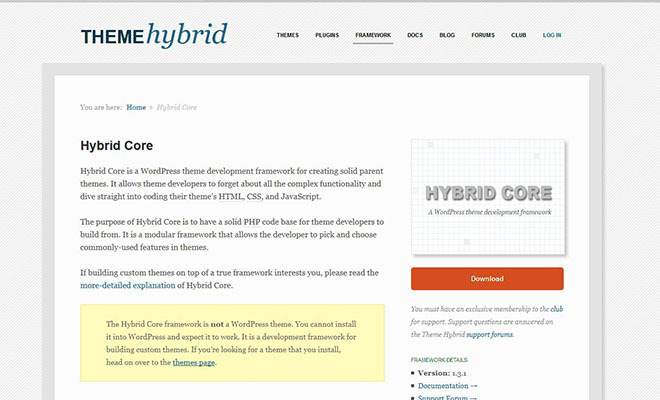 hybrid-core-wordpress-theme-framework