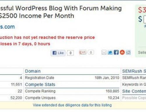 WPMods.com WordPress Blog Placed For Sale On Flippa